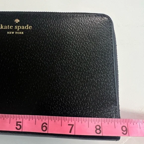 Kate spade Large zip Morgan around wallet passport holder travel clutch Black - Picture 12 of 12